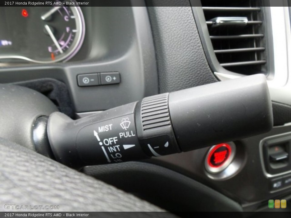 Black Interior Controls for the 2017 Honda Ridgeline RTS AWD #121105701