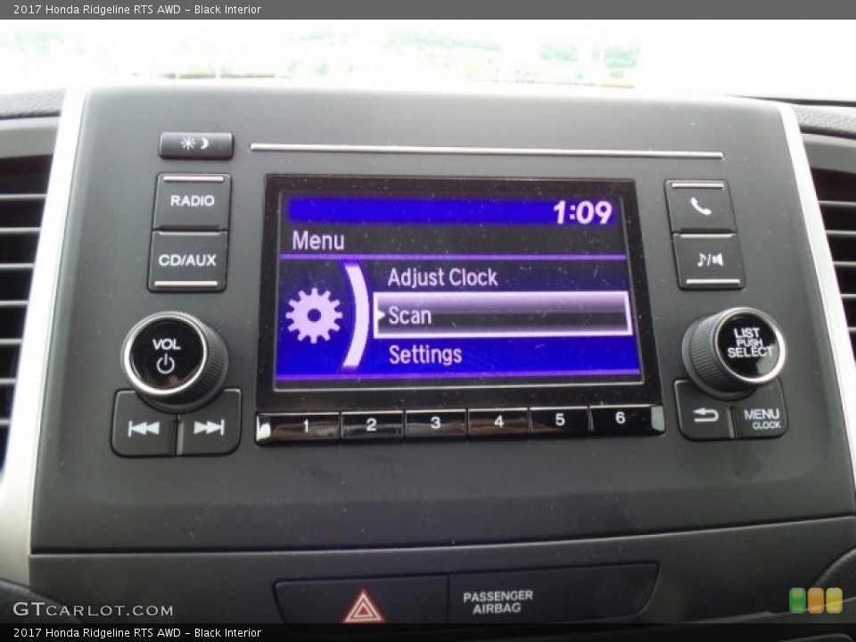 Black Interior Controls for the 2017 Honda Ridgeline RTS AWD #121105748