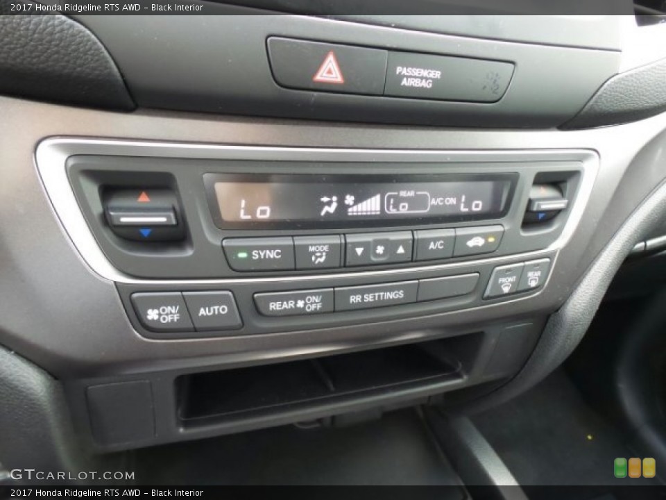 Black Interior Controls for the 2017 Honda Ridgeline RTS AWD #121105782