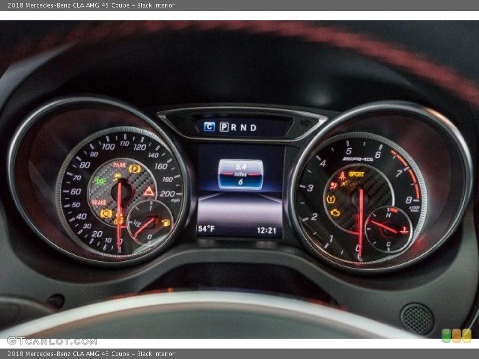 Black Interior Gauges for the 2018 Mercedes-Benz CLA AMG 45 Coupe #121106844