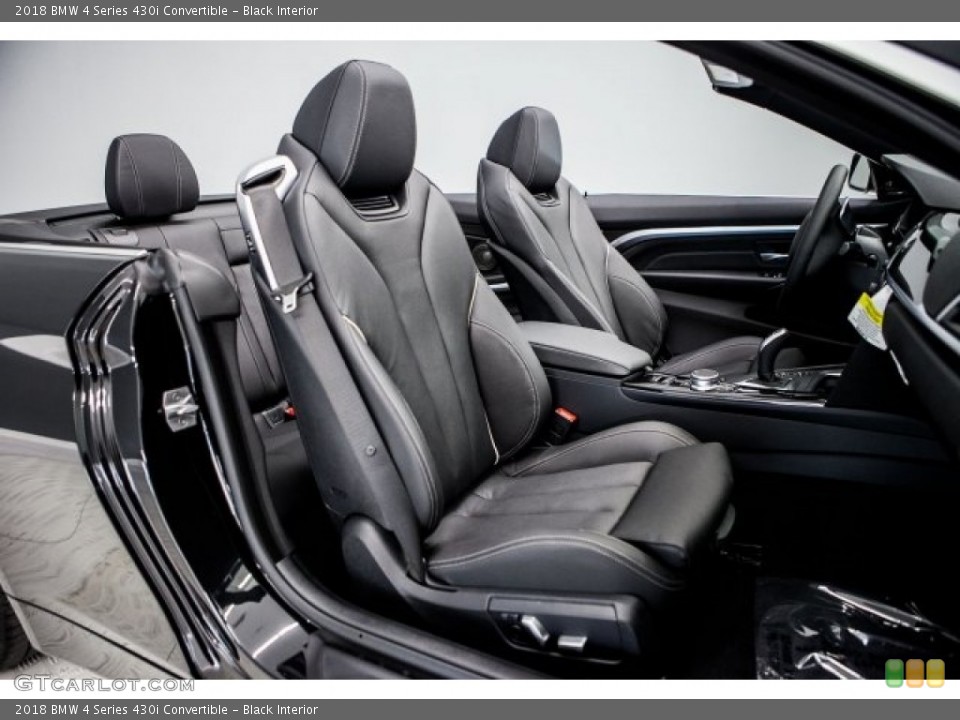 Black Interior Front Seat for the 2018 BMW 4 Series 430i Convertible #121123239