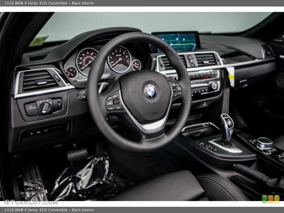Black Interior Dashboard for the 2018 BMW 4 Series 430i Convertible #121123296
