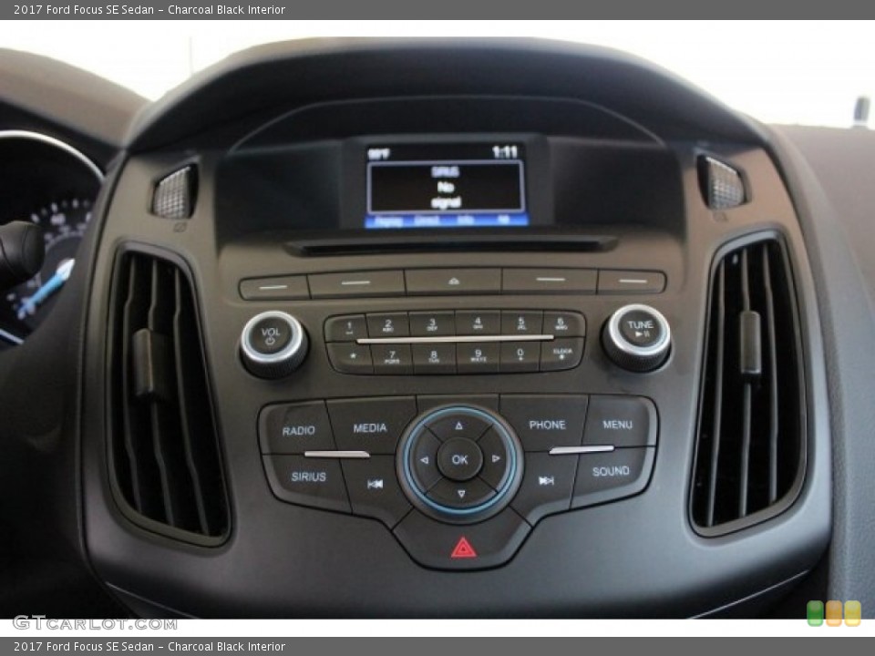 Charcoal Black Interior Controls for the 2017 Ford Focus SE Sedan #121128423