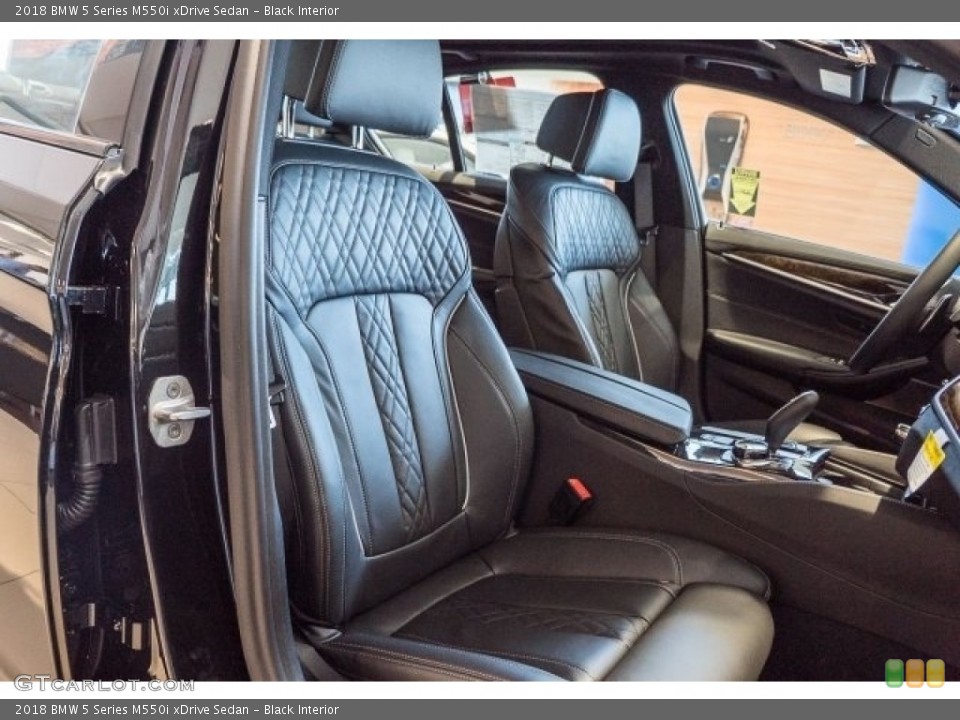 Black Interior Front Seat for the 2018 BMW 5 Series M550i xDrive Sedan #121131240