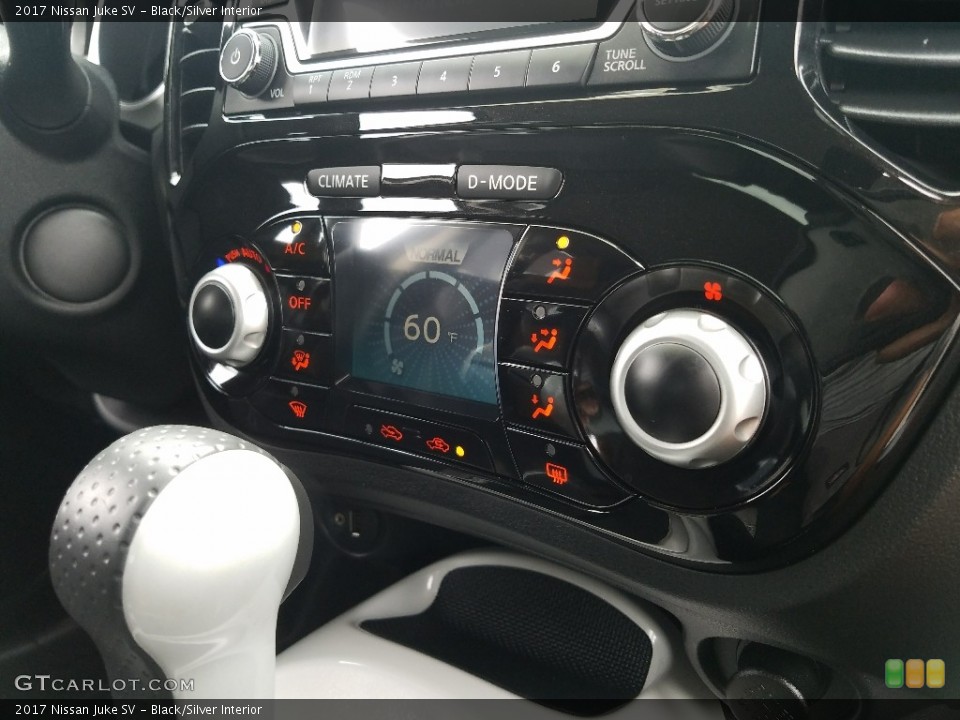 Black/Silver Interior Controls for the 2017 Nissan Juke SV #121151888