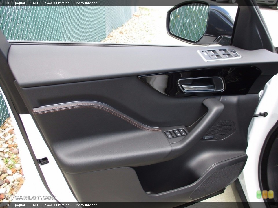 Ebony Interior Door Panel for the 2018 Jaguar F-PACE 35t AWD Prestige #121154913