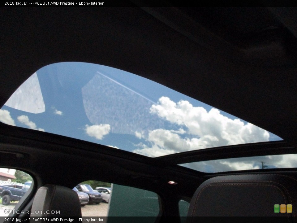 Ebony Interior Sunroof for the 2018 Jaguar F-PACE 35t AWD Prestige #121154942