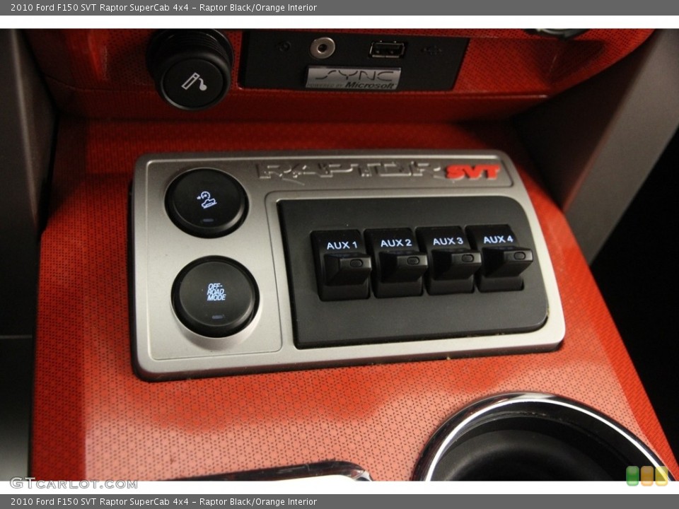 Raptor Black/Orange Interior Controls for the 2010 Ford F150 SVT Raptor SuperCab 4x4 #121168175