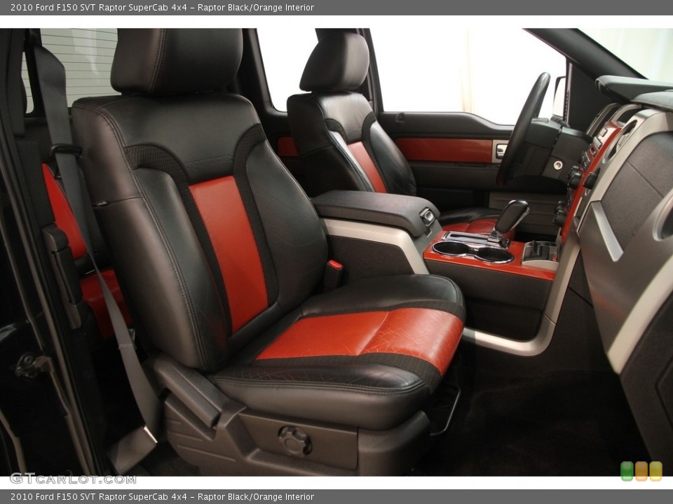 Raptor Black/Orange Interior Front Seat for the 2010 Ford F150 SVT Raptor SuperCab 4x4 #121168200