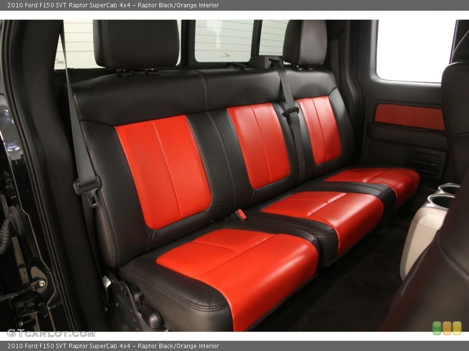 Raptor Black/Orange Interior Rear Seat for the 2010 Ford F150 SVT Raptor SuperCab 4x4 #121168223