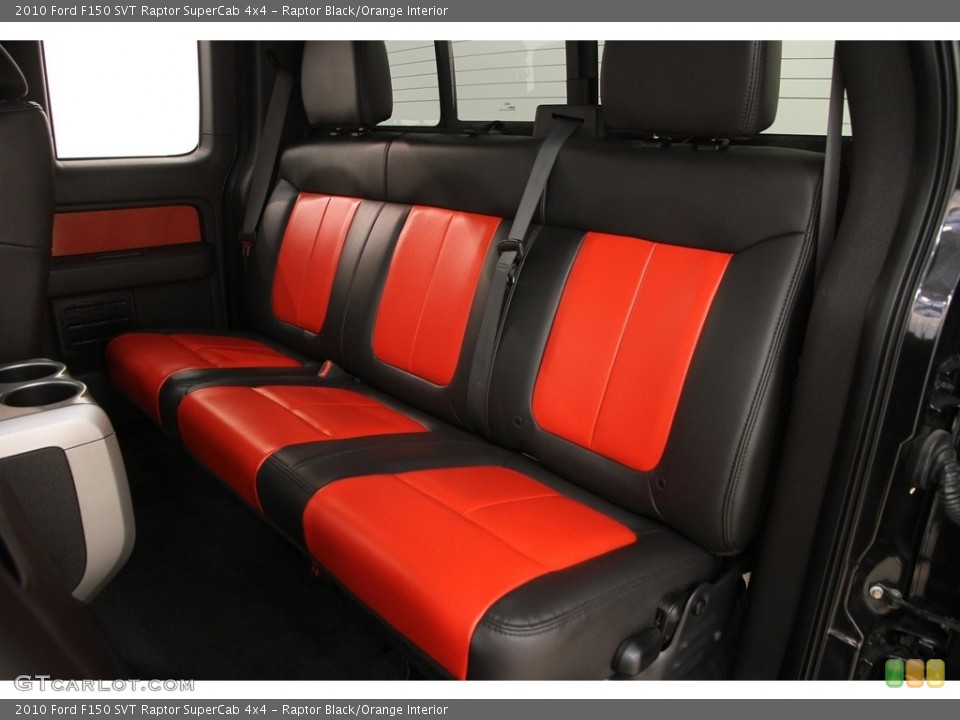 Raptor Black/Orange Interior Rear Seat for the 2010 Ford F150 SVT Raptor SuperCab 4x4 #121168244