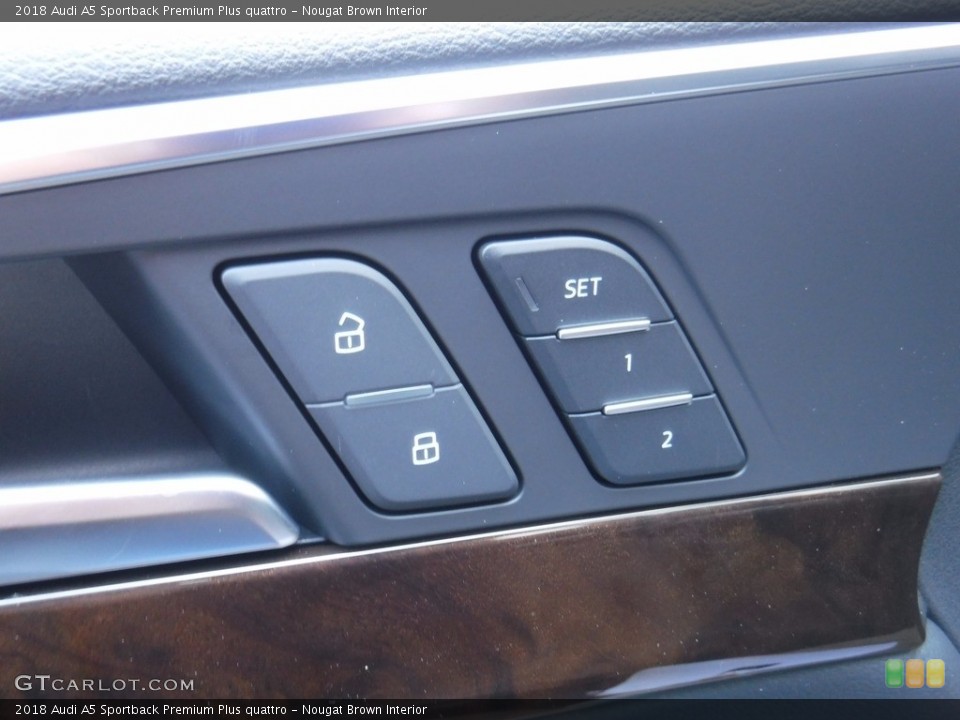 Nougat Brown Interior Controls for the 2018 Audi A5 Sportback Premium Plus quattro #121175322