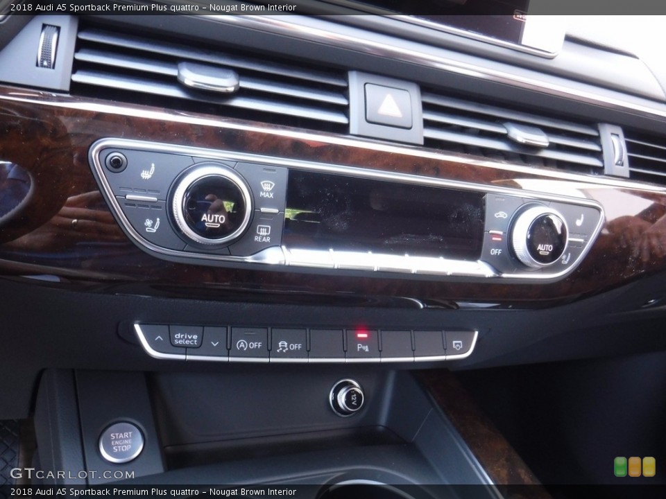 Nougat Brown Interior Controls for the 2018 Audi A5 Sportback Premium Plus quattro #121175403