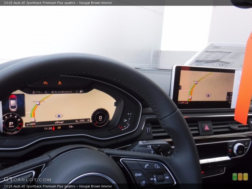 Nougat Brown Interior Navigation for the 2018 Audi A5 Sportback Premium Plus quattro #121175460