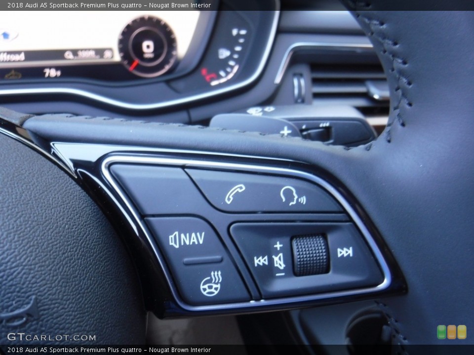 Nougat Brown Interior Controls for the 2018 Audi A5 Sportback Premium Plus quattro #121175475