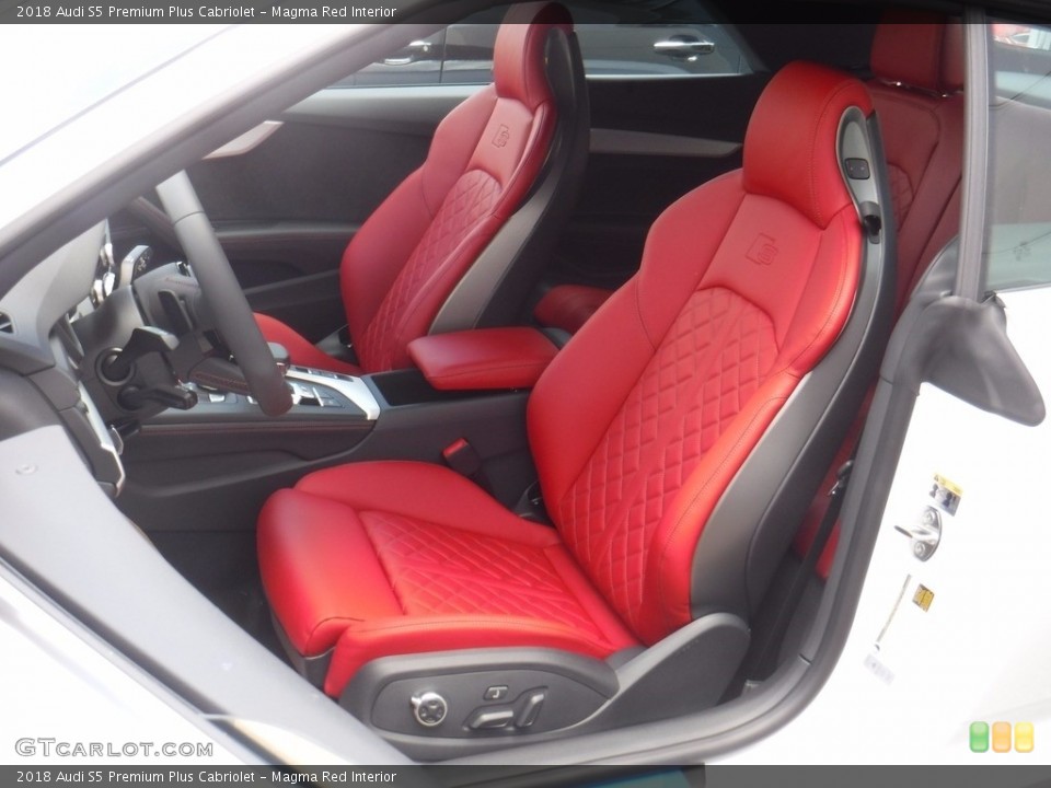 Magma Red Interior Photo for the 2018 Audi S5 Premium Plus Cabriolet #121176291