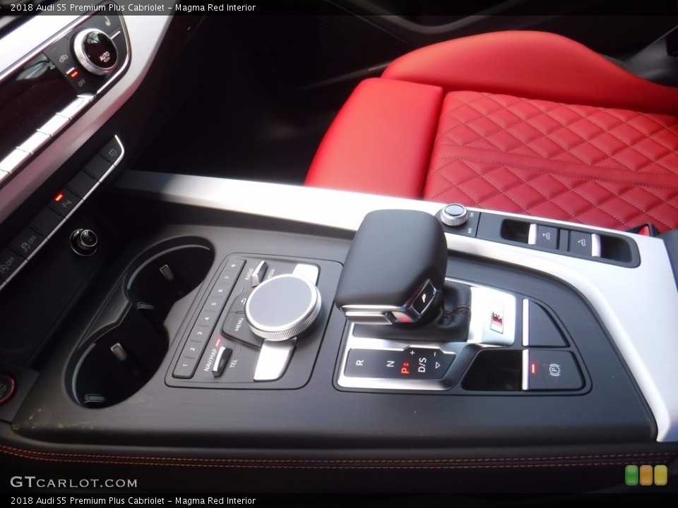 Magma Red Interior Transmission for the 2018 Audi S5 Premium Plus Cabriolet #121176429