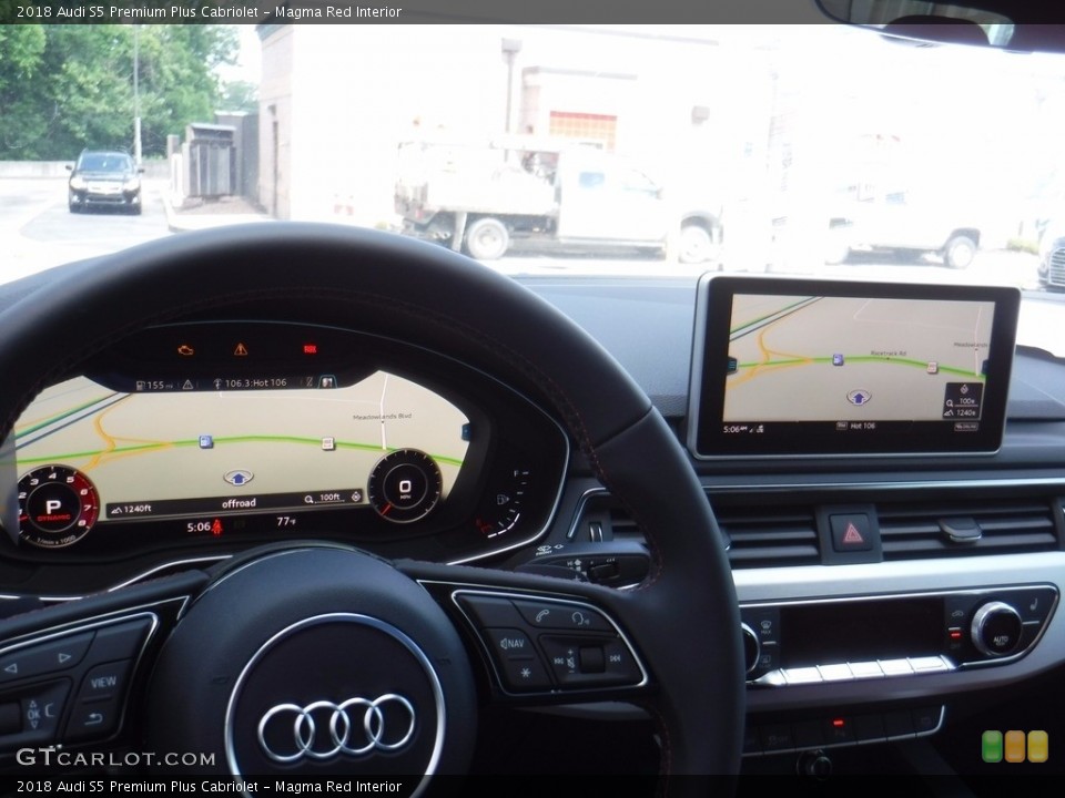 Magma Red Interior Navigation for the 2018 Audi S5 Premium Plus Cabriolet #121176474