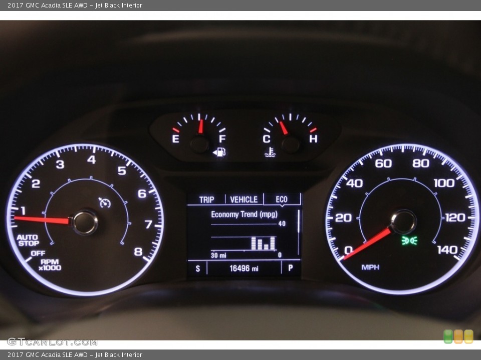 Jet Black Interior Gauges for the 2017 GMC Acadia SLE AWD #121181995