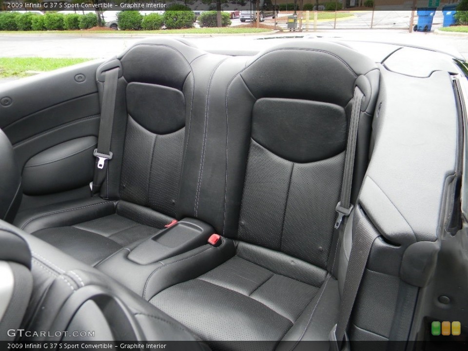 Graphite Interior Rear Seat for the 2009 Infiniti G 37 S Sport Convertible #121189794