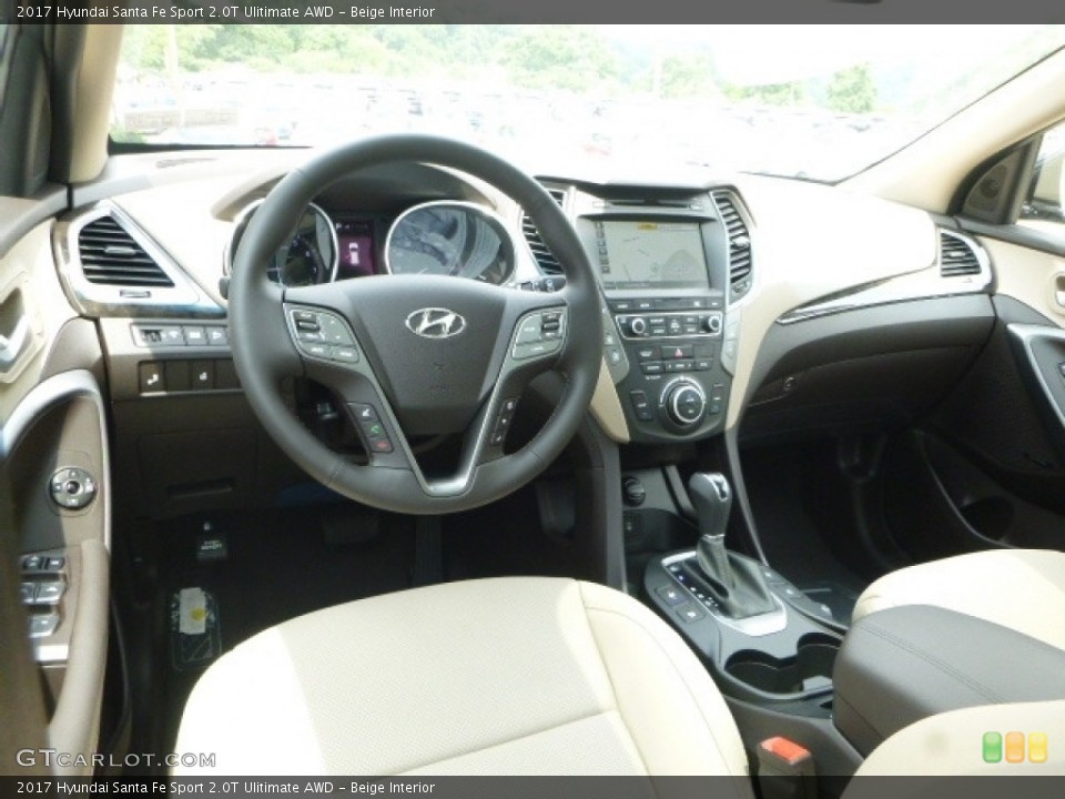 Beige Interior Photo for the 2017 Hyundai Santa Fe Sport 2.0T Ulitimate AWD #121209278