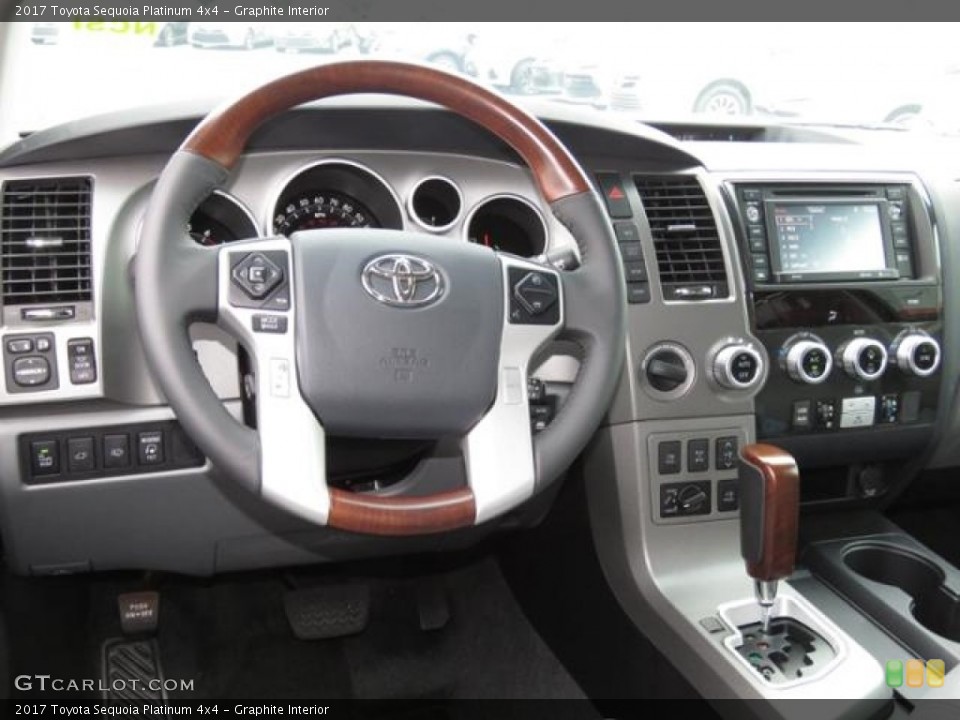 Graphite Interior Dashboard for the 2017 Toyota Sequoia Platinum 4x4 #121227304