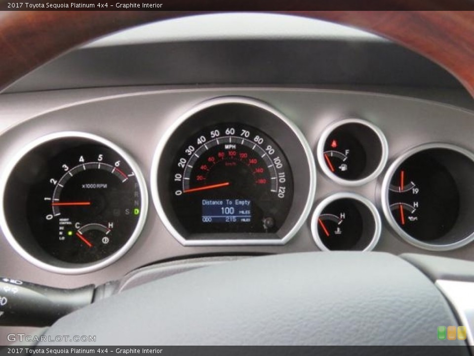 Graphite Interior Gauges for the 2017 Toyota Sequoia Platinum 4x4 #121227446