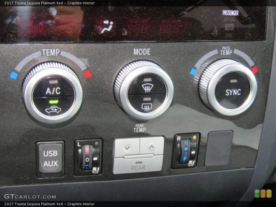 Graphite Interior Controls for the 2017 Toyota Sequoia Platinum 4x4 #121227500