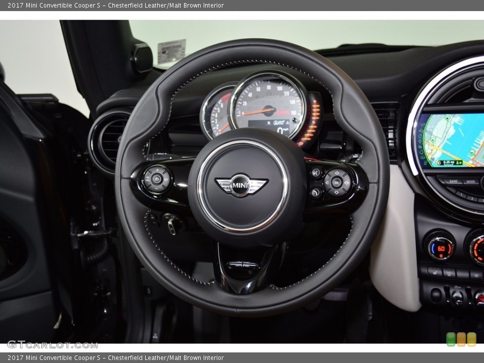 Chesterfield Leather/Malt Brown Interior Steering Wheel for the 2017 Mini Convertible Cooper S #121244239