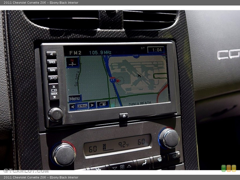 Ebony Black Interior Navigation for the 2011 Chevrolet Corvette Z06 #121261662