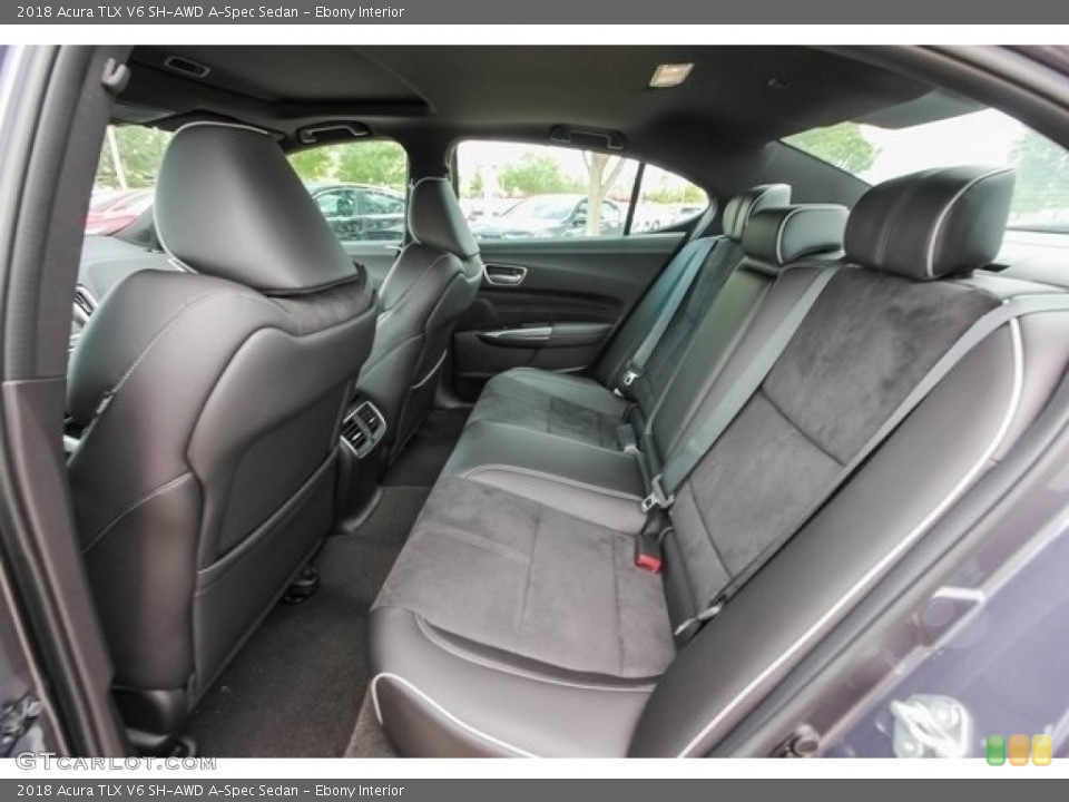 Ebony Interior Rear Seat for the 2018 Acura TLX V6 SH-AWD A-Spec Sedan #121268442