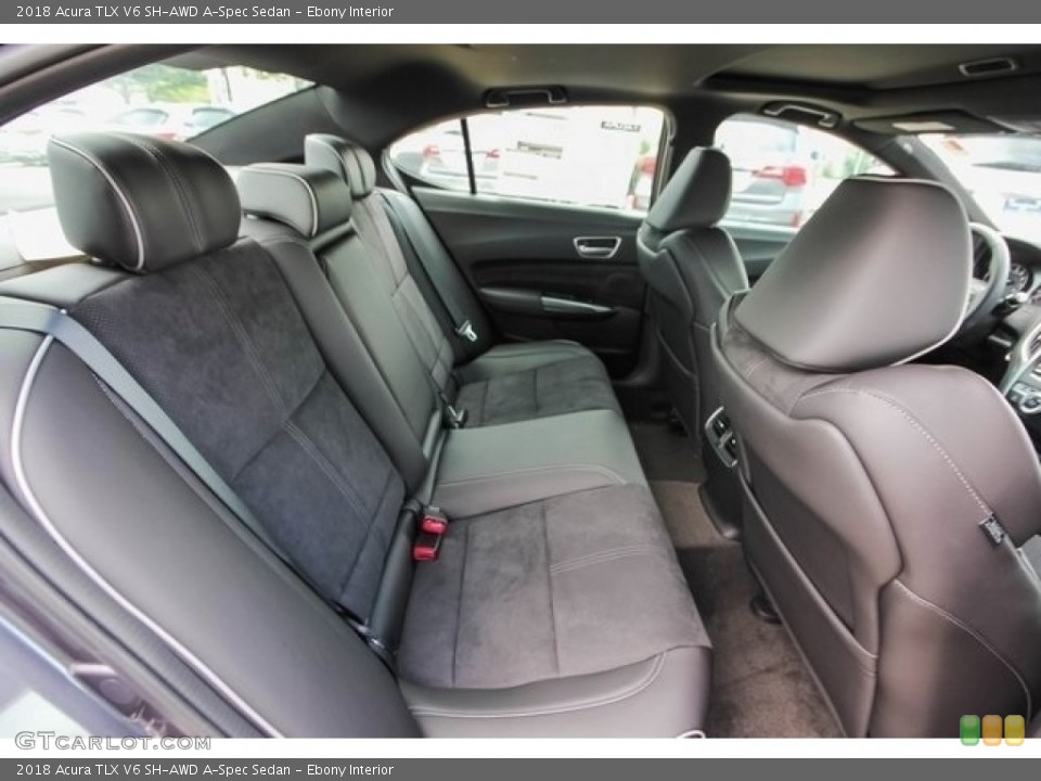 Ebony Interior Rear Seat for the 2018 Acura TLX V6 SH-AWD A-Spec Sedan #121268501