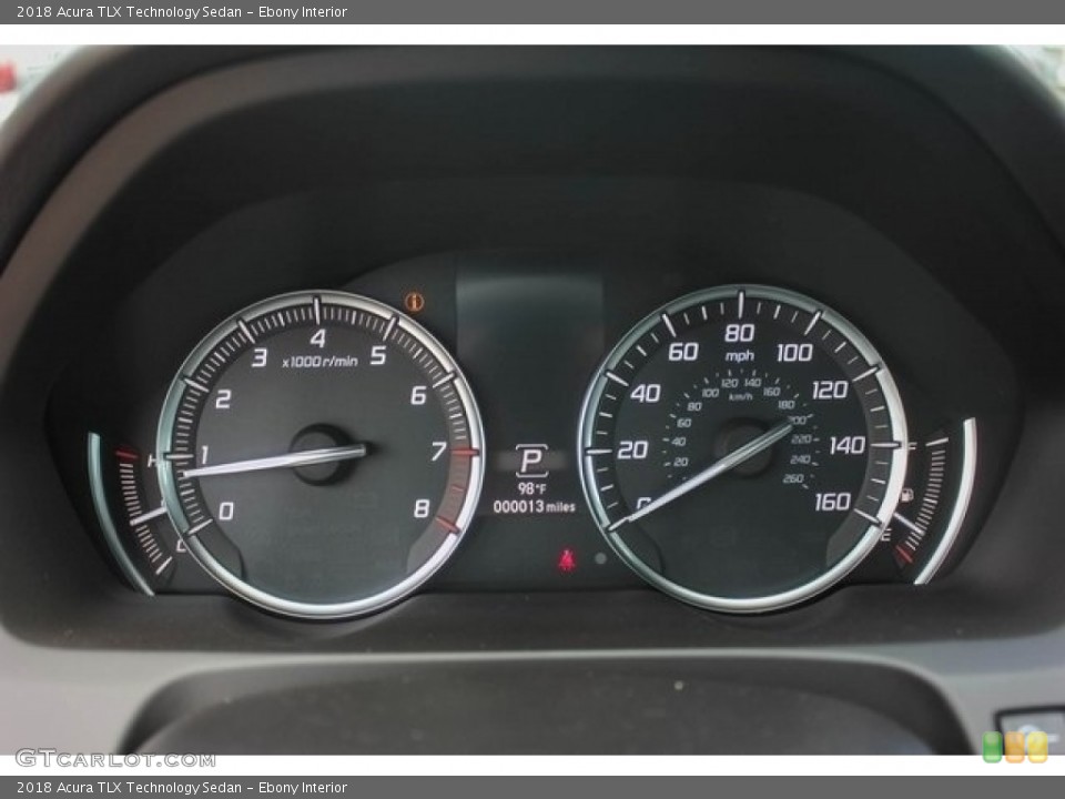 Ebony Interior Gauges for the 2018 Acura TLX Technology Sedan #121269701
