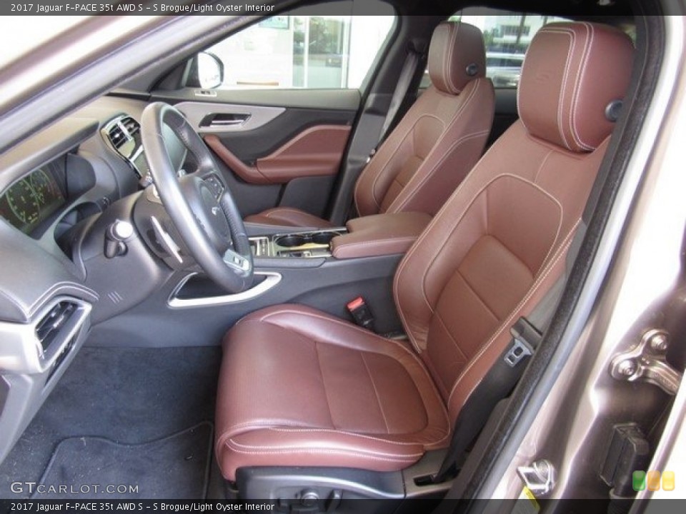 S Brogue/Light Oyster Interior Photo for the 2017 Jaguar F-PACE 35t AWD S #121270074