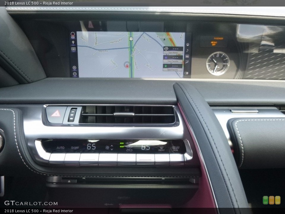 Rioja Red Interior Navigation for the 2018 Lexus LC 500 #121273024