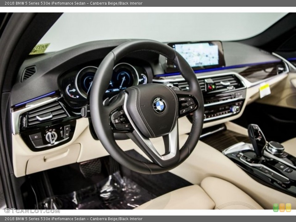 Canberra Beige/Black Interior Dashboard for the 2018 BMW 5 Series 530e iPerfomance Sedan #121277054