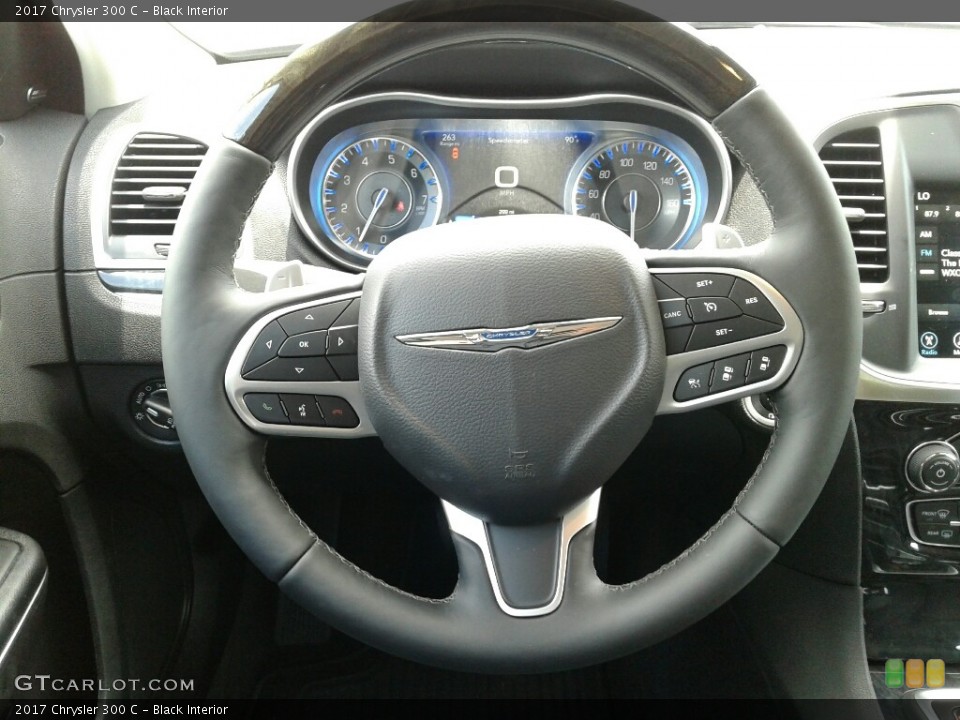 Black Interior Steering Wheel for the 2017 Chrysler 300 C #121279571