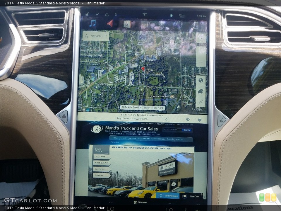 Tan Interior Navigation for the 2014 Tesla Model S  #121294790