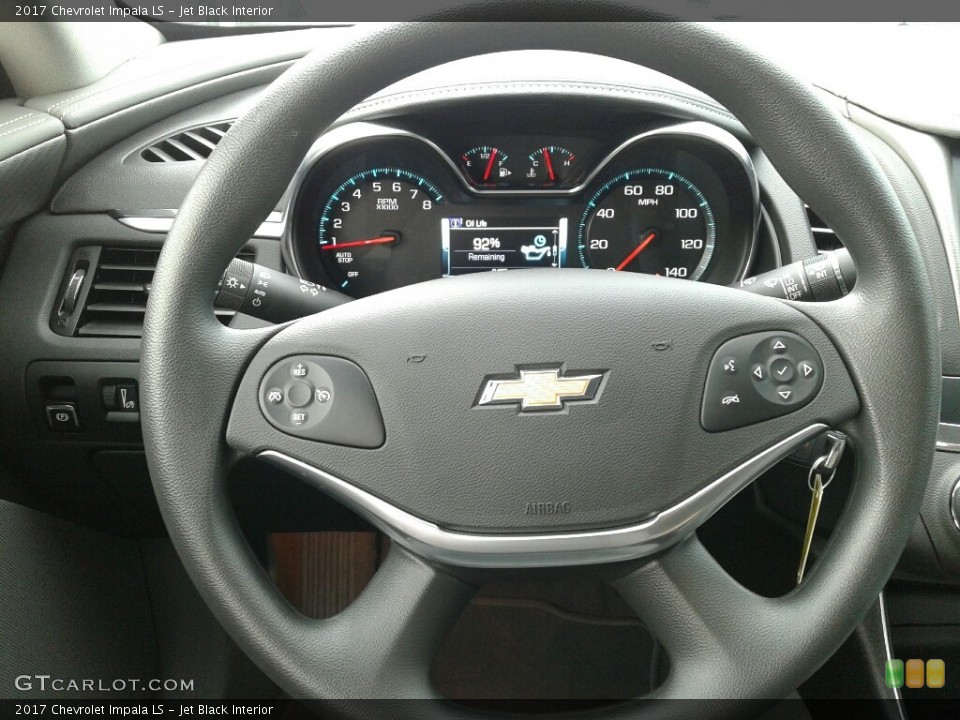 Jet Black Interior Steering Wheel for the 2017 Chevrolet Impala LS #121317902