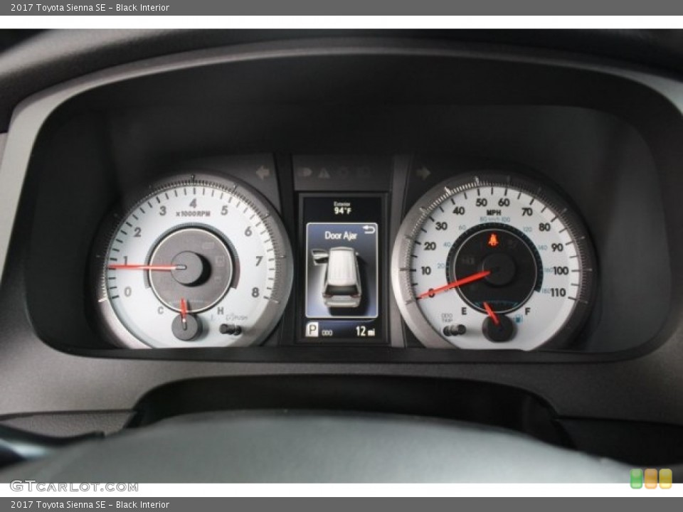 Black Interior Gauges for the 2017 Toyota Sienna SE #121330332