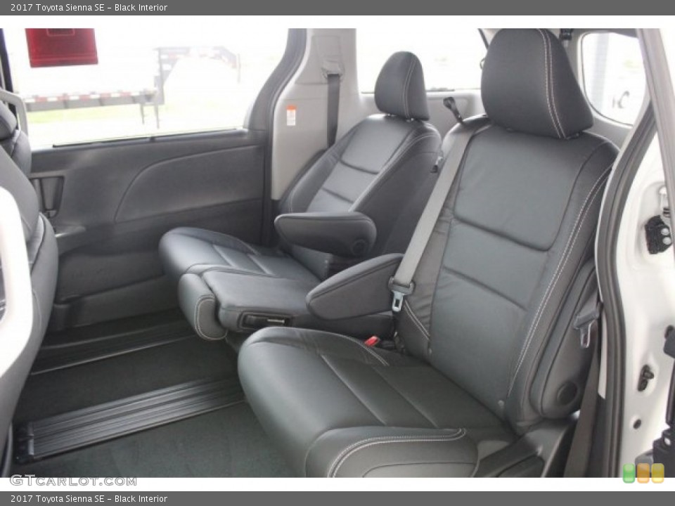 Black Interior Rear Seat for the 2017 Toyota Sienna SE #121330348