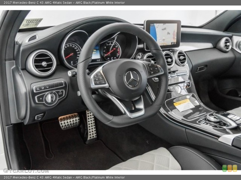 AMG Black/Platinum White Interior Dashboard for the 2017 Mercedes-Benz C 43 AMG 4Matic Sedan #121336718