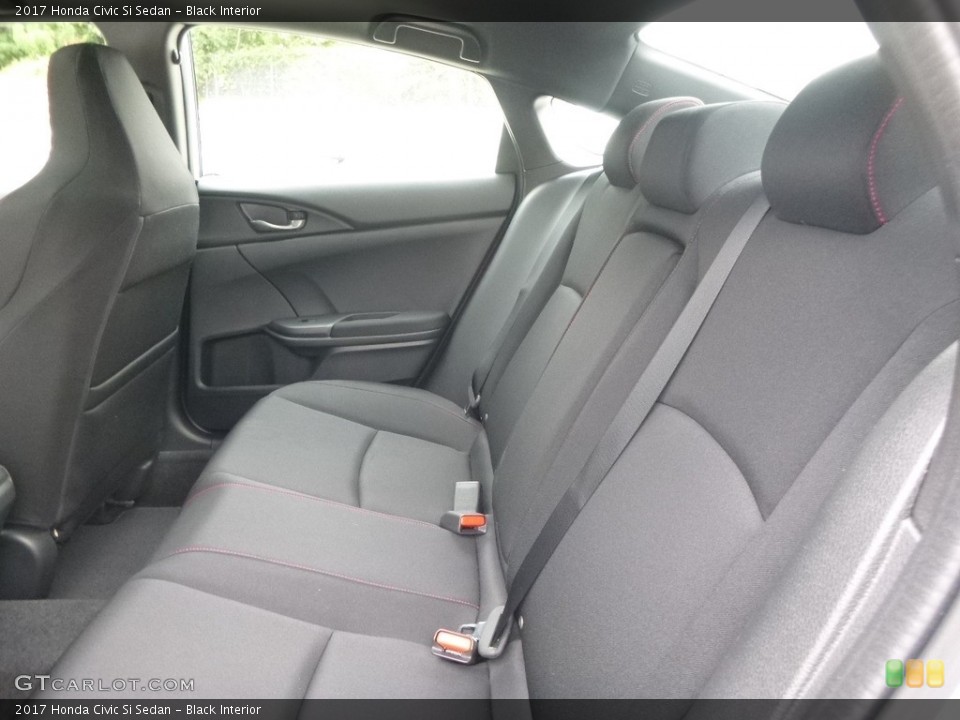 Black Interior Rear Seat for the 2017 Honda Civic Si Sedan #121354402