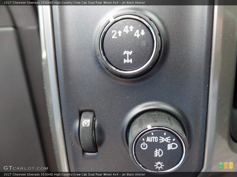 Jet Black Interior Controls for the 2017 Chevrolet Silverado 3500HD High Country Crew Cab Dual Rear Wheel 4x4 #121356611
