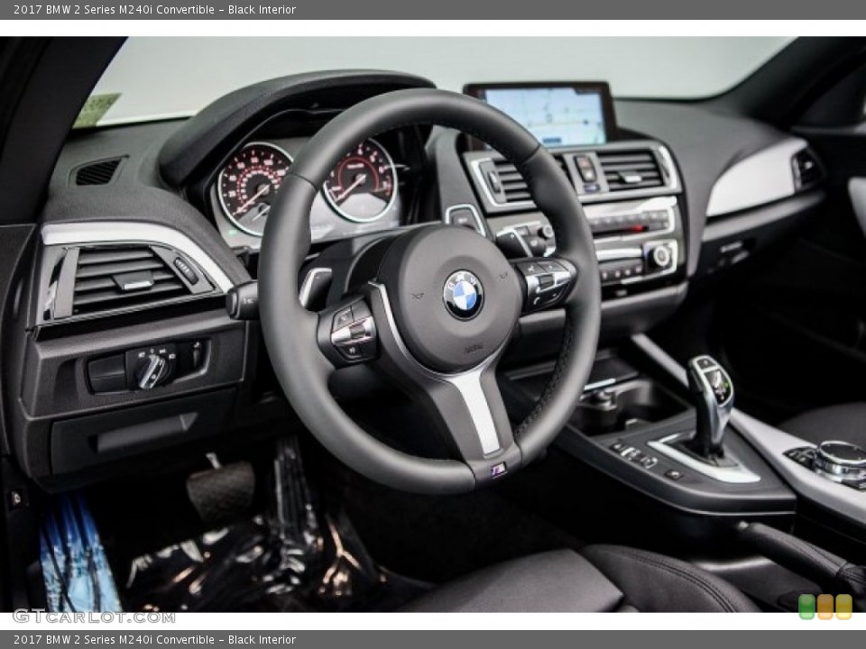 Black Interior Dashboard for the 2017 BMW 2 Series M240i Convertible #121372253