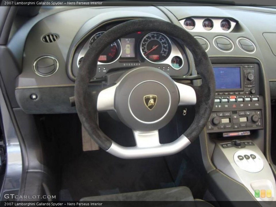 Nero Perseus Interior Steering Wheel for the 2007 Lamborghini Gallardo Spyder #12138541