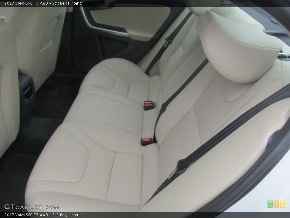 Soft Beige Interior Rear Seat for the 2017 Volvo S60 T5 AWD #121385542