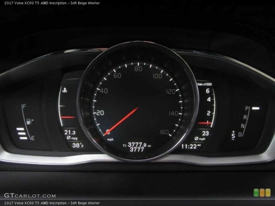 Soft Beige Interior Gauges for the 2017 Volvo XC60 T5 AWD Inscription #121386290