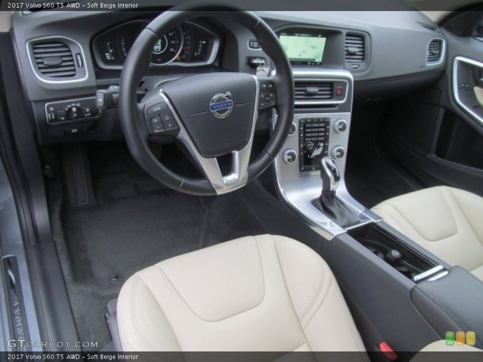Soft Beige Interior Photo for the 2017 Volvo S60 T5 AWD #121386527