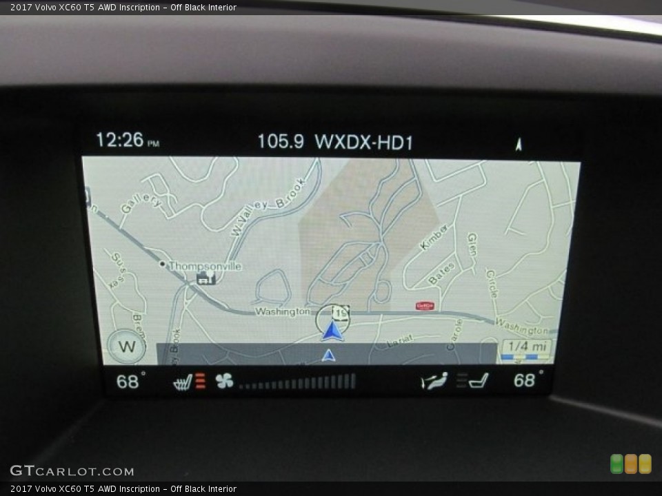 Off Black Interior Navigation for the 2017 Volvo XC60 T5 AWD Inscription #121386872